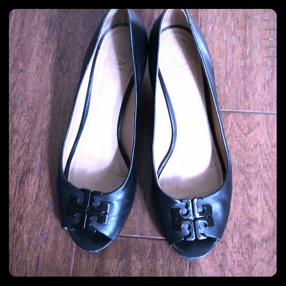 Tory Burch Leather Wedges